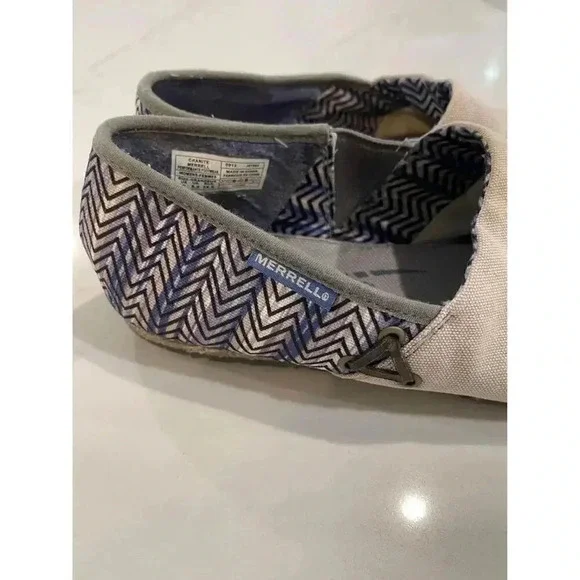 Merrell Women's Canvas Slip On Shoes Size 8 Granite Casual Flats Chevron Stripe - Picture 4 of 6